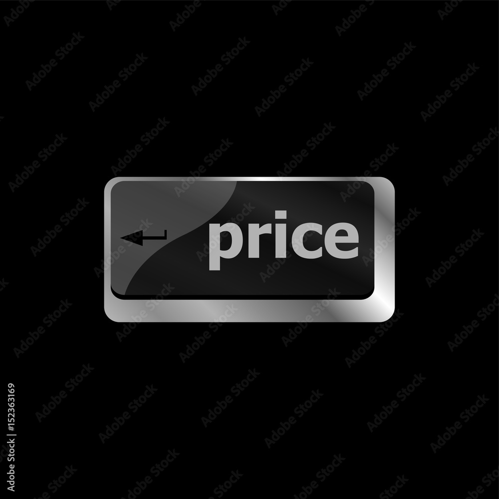 computer keyboard with word price button or key, 3d rendering computer keyboard with word price button or key, 3d rendering