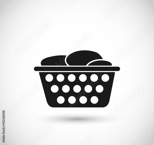 Laundry basket icon vector