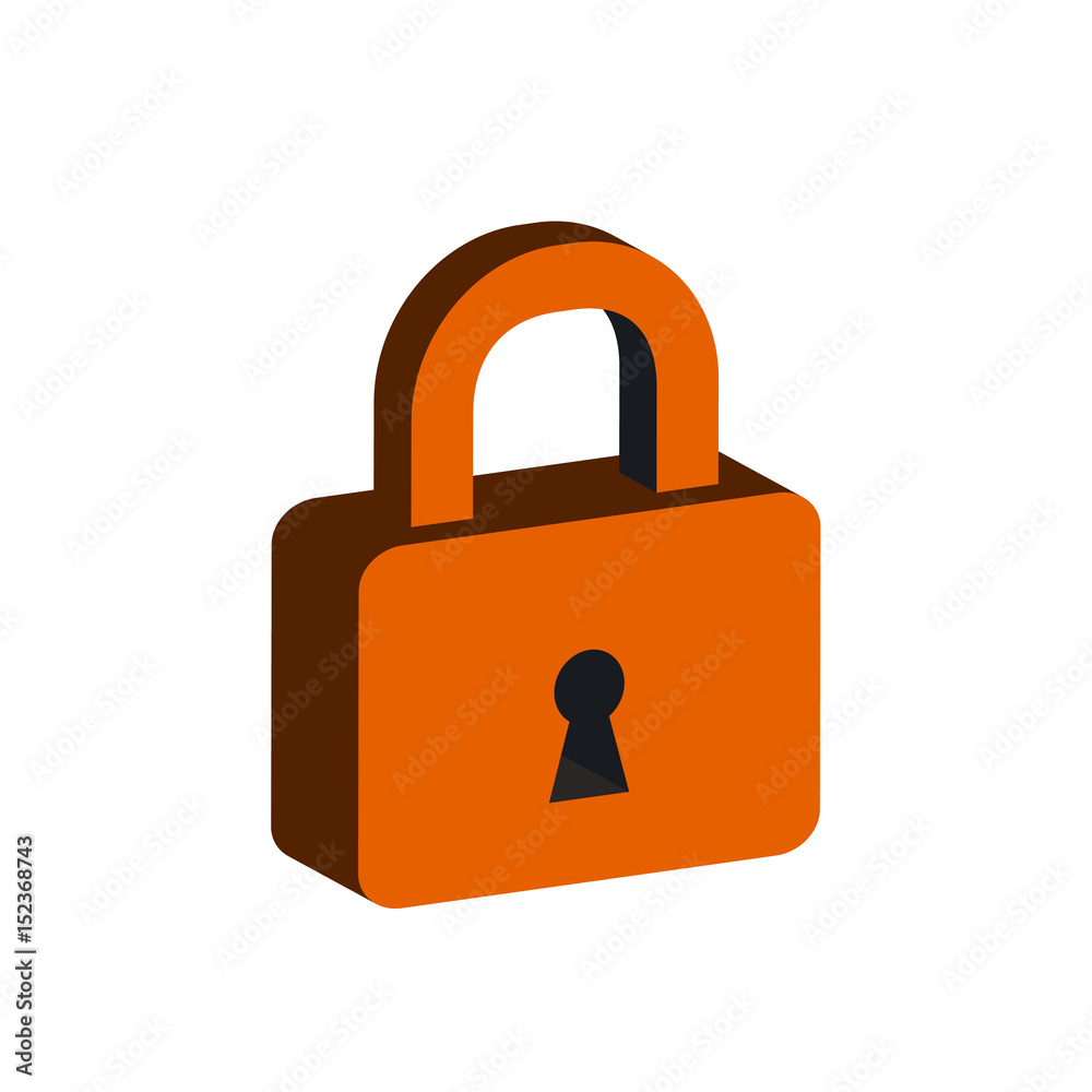 Lock symbol. Flat Isometric Icon or Logo. 3D Style Pictogram for Web Design, UI, Mobile App, Infographic. Lock symbol. Flat Isometric Icon or Logo. 3D Style Pictogram for Web Design, UI, Mobile App, Infographic.