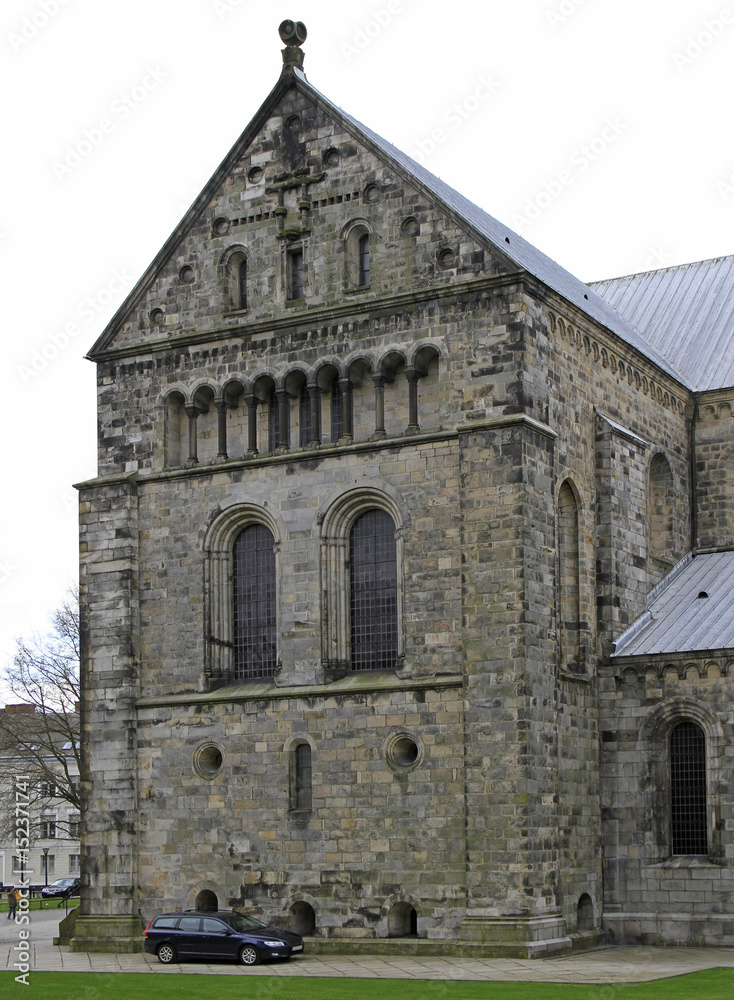 ancient medieval cathedral in Lund, Sweden