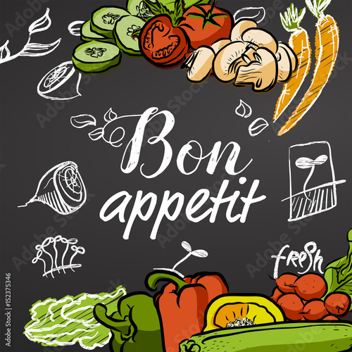 Bon appetit Chalkboard Banner