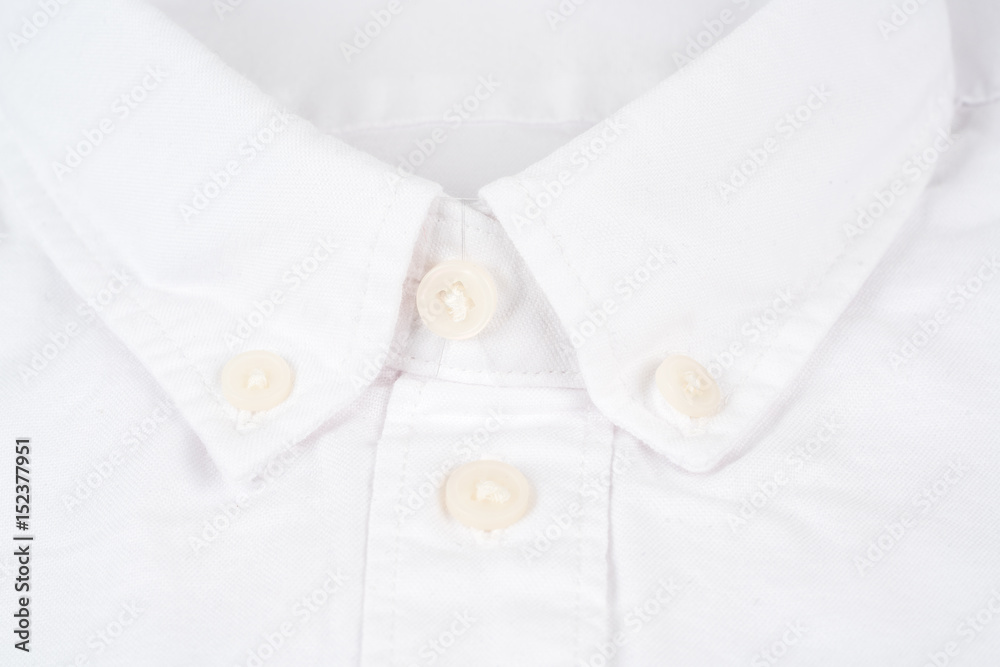 Detail white shirt collar on white.
