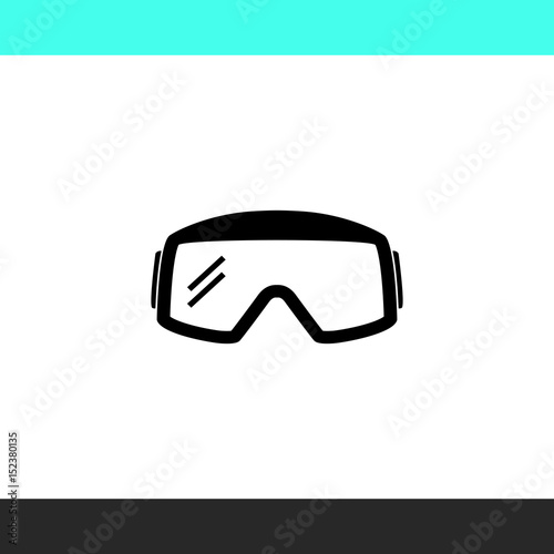Ski goggles vector  icon.