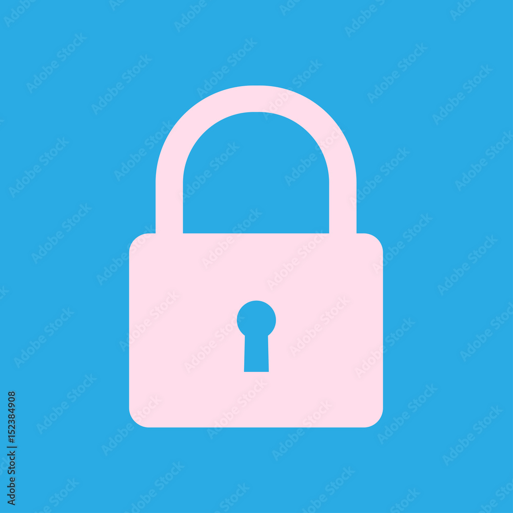 Lock icon. User login or authenticate icon. Flat design style. Lock icon. User login or authenticate icon. Flat design style.