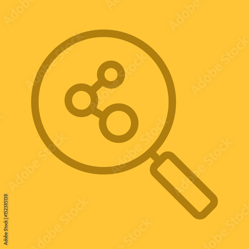 Connection search color linear icon