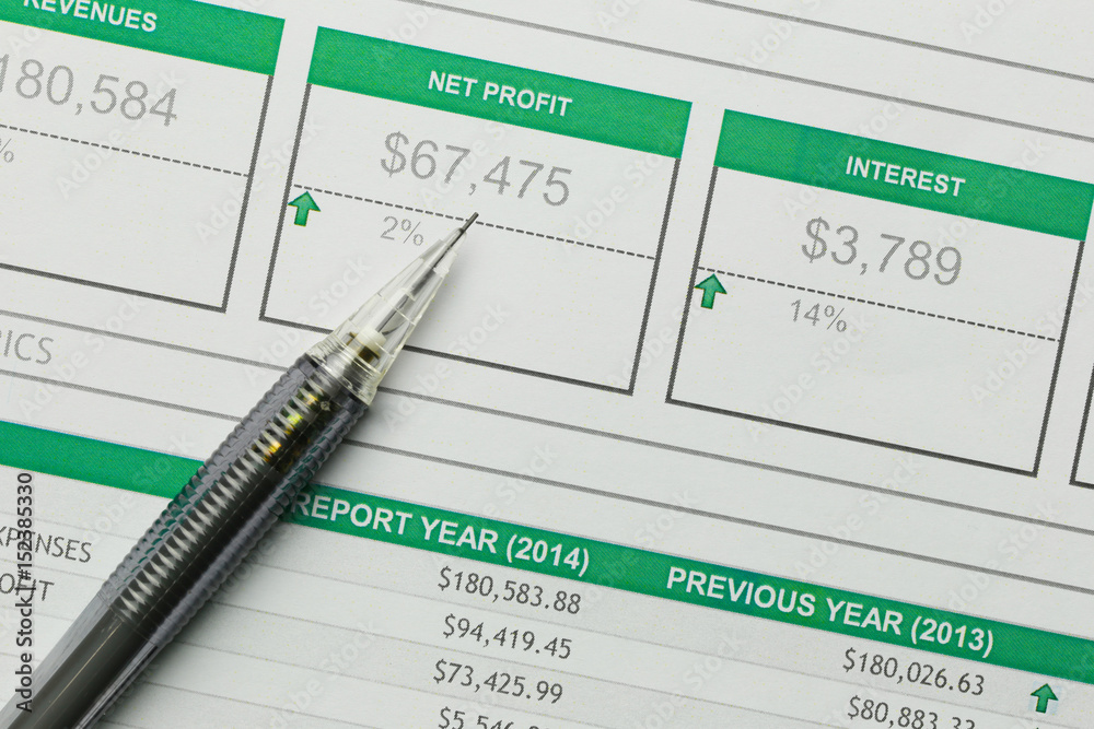 Black pencil placed on graph paper business. Black pencil placed on graph paper business.