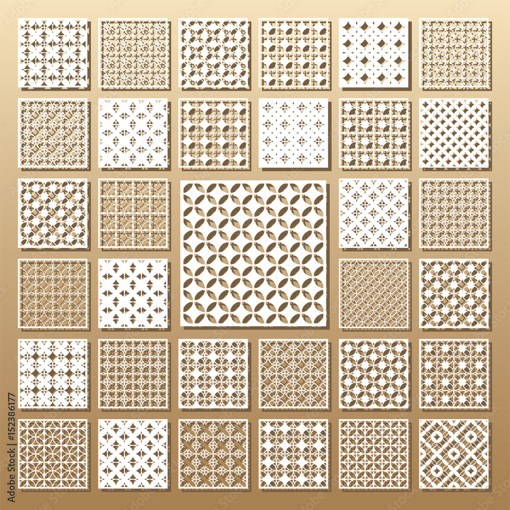 Set of die cut cards Stock Vector | Adobe Stock