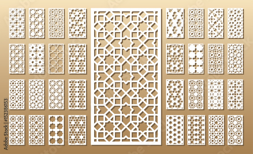 Set of die cut cards