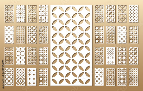 Set of die cut cards