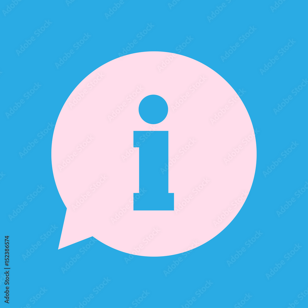 Info speech bubble symbol. Flat design style. Info speech bubble symbol. Flat design style.