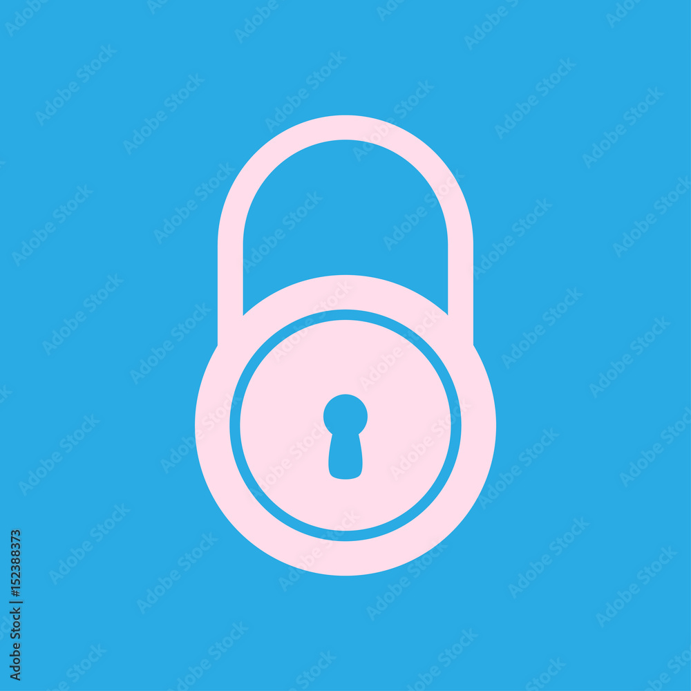 Lock icon. Flat design style. Access to the user. Lock icon. Flat design style. Access to the user.