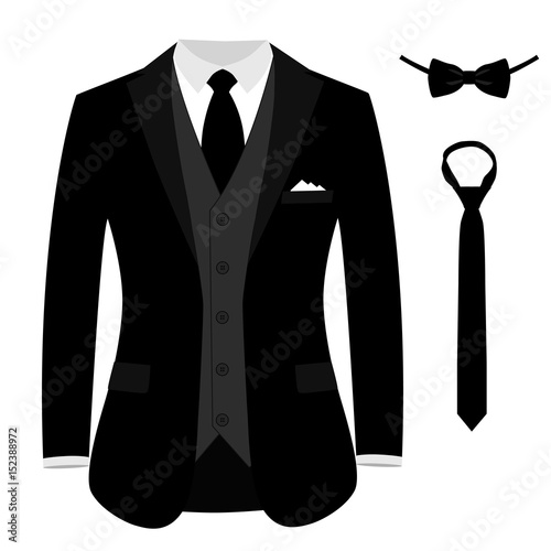 Wedding men's suit, tuxedo.