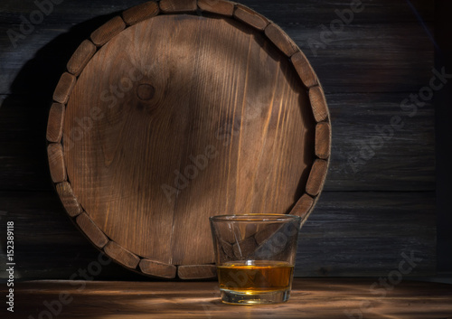 whiskey on a wooden