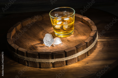 whiskey on a wooden