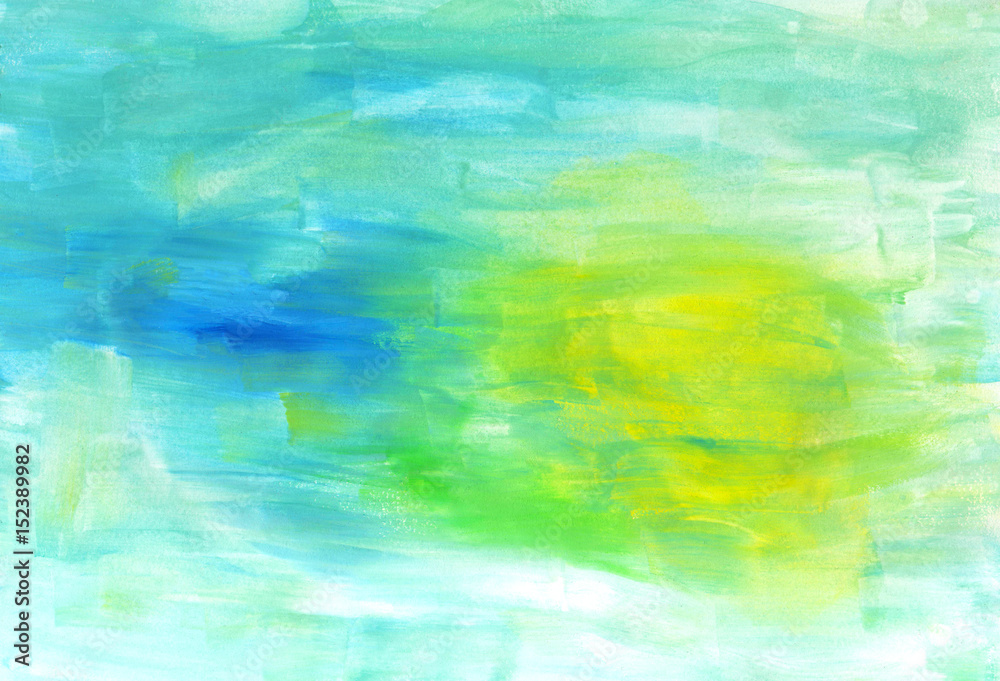 Abstract hand painted watercolor background in bright colors. Creative texture for design.