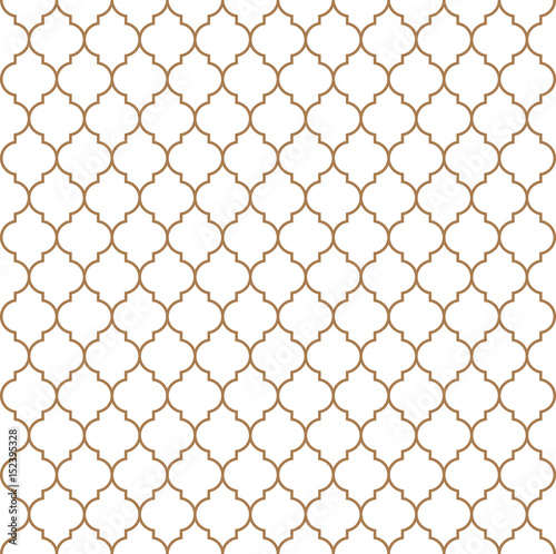 Flat outline moroccan seamless pattern vector