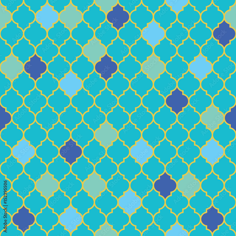 Flat moroccan seamless pattern vector