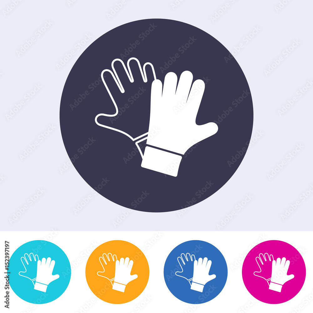 Fototapeta premium Protective gloves must be worn icon