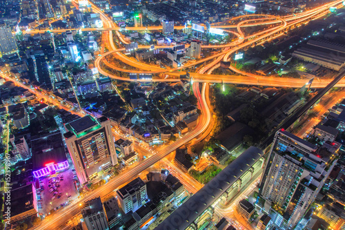 Bangkok at night and expressway view point from Baiyoke Tower © Southtownboy Studio