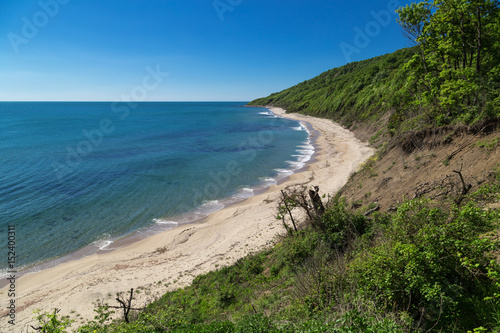 Beach and mountain in Bulgarian Black Sea coast