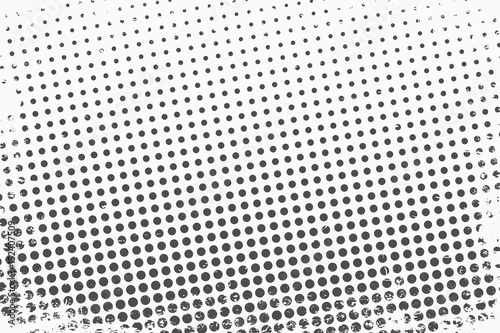Halftone dots. Monochrome vector texture background for prepress, DTP, comics, poster. Pop art style template