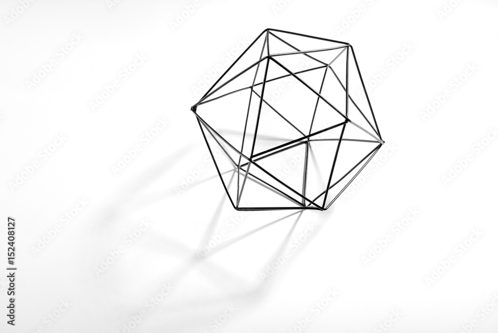 Geometric solid on white background Geometric solid on white background