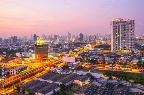 Bangkok, Thailand downtown city skyline © comzeal