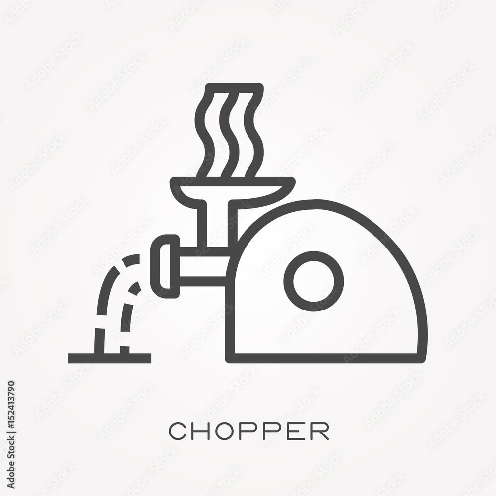 Line icon chopper Line icon chopper