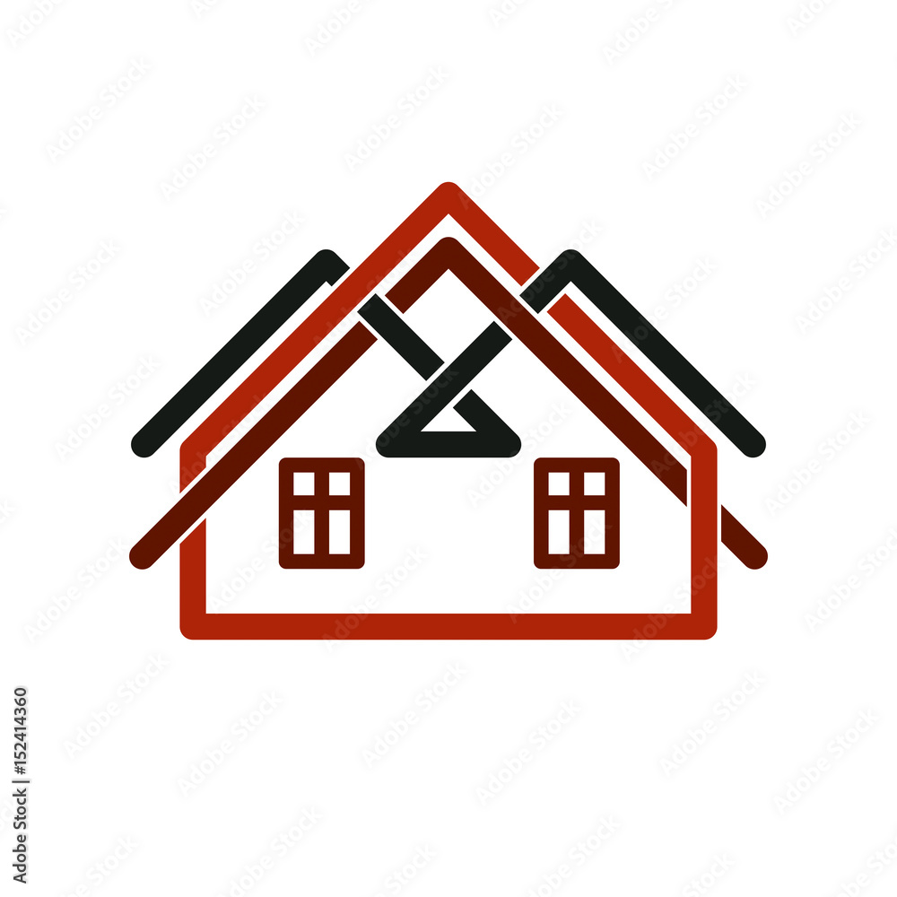 Property developer stylish estate agency vector symbol. Creative construction icon, house. Commercial building and designing theme. Property developer stylish estate agency vector symbol. Creative construction icon, house. Commercial building and designing theme.
