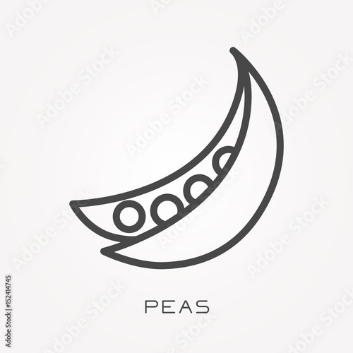 Line icon peas
