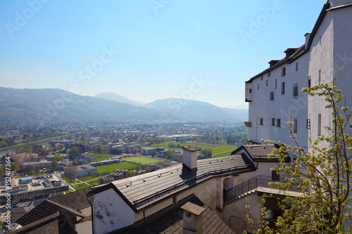 Salzburg landscape, Austria. View from fortress Hohensalzburg