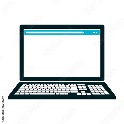 laptop computer icon image vector illustration design 