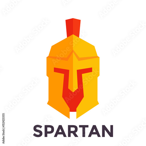 Spartan helmet, vector logo template