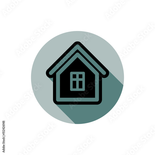 Simple house detailed vector illustration. Property developer conceptual icon, real estate emblem.  Building modeling and engineering projects abstract symbol.