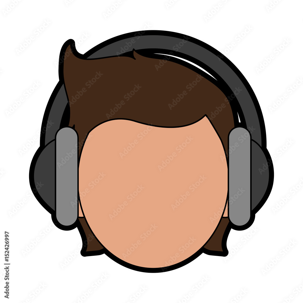 person with headphones icon image vector illustration design person with headphones icon image vector illustration design