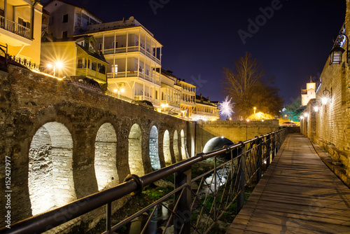 tourist district in Tbilisi at night © badahos