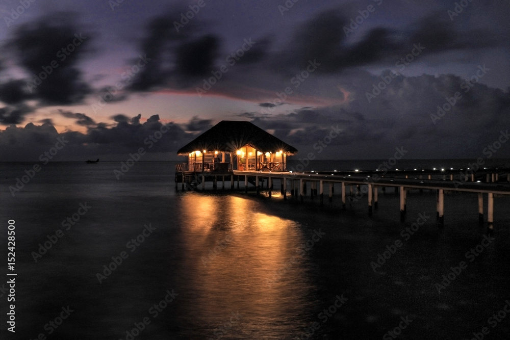 Maldives after sunset