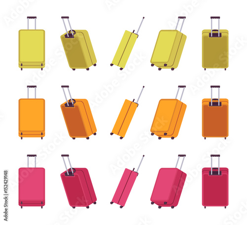 Modern travel suitcases
