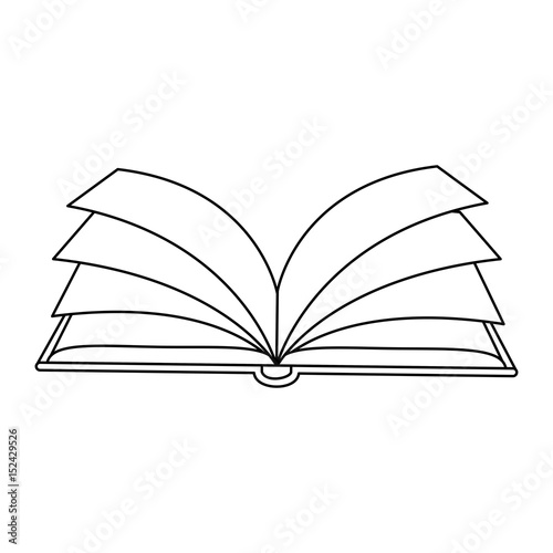 open book icon image vector illustration design  single black line