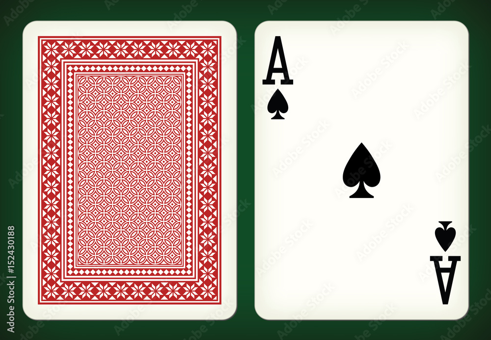 Naklejka premium Ace of spades - playing cards vector illustration