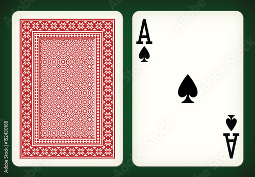 Ace of spades - playing cards vector illustration