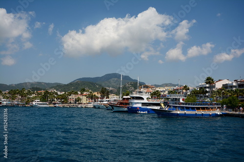 Tourist ships in the Marina of Marmaris  Turkey.