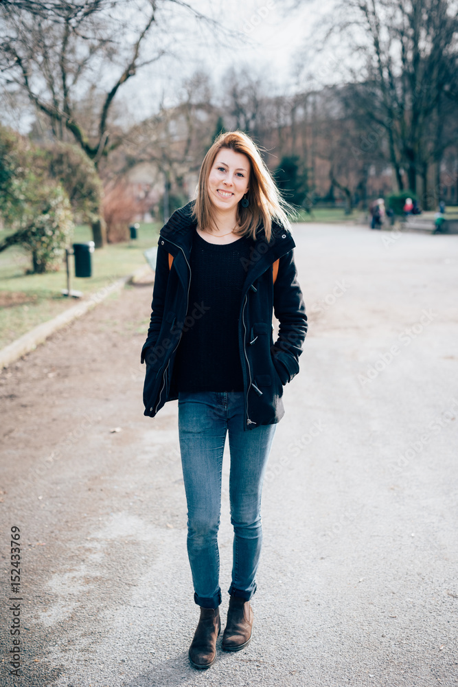 young beautiful hipster sporty blonde woman young beautiful hipster sporty blonde woman