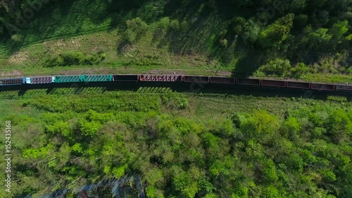 locomotive moves with empty containers