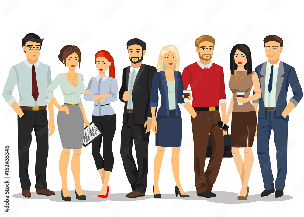 Office people. Business people men and women with documents. People in formal business clothes suits. Vector illustration. Office people. Business people men and women with documents. People in formal business clothes suits. Vector illustration.