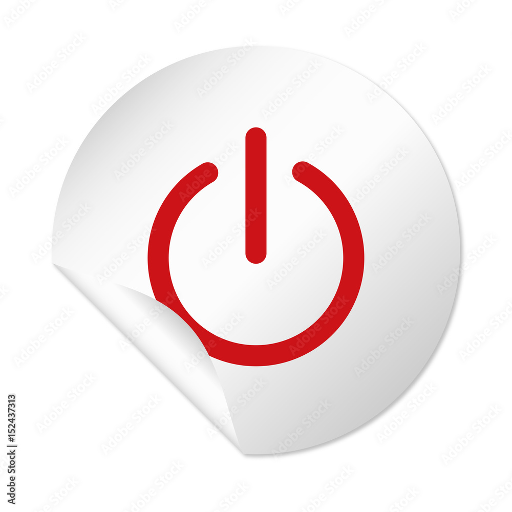 Runder Sticker - An Aus Knopf Runder Sticker - An Aus Knopf
