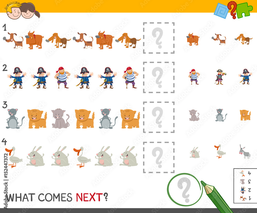 Obraz premium complete the pattern activity