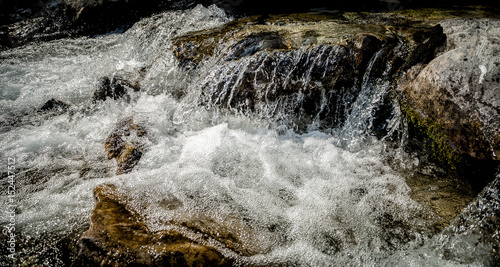 Bubbling water of mountain torrent