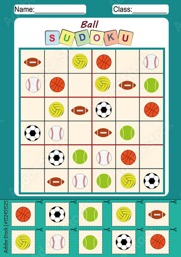 picture sudoku for kids, Cut and paste