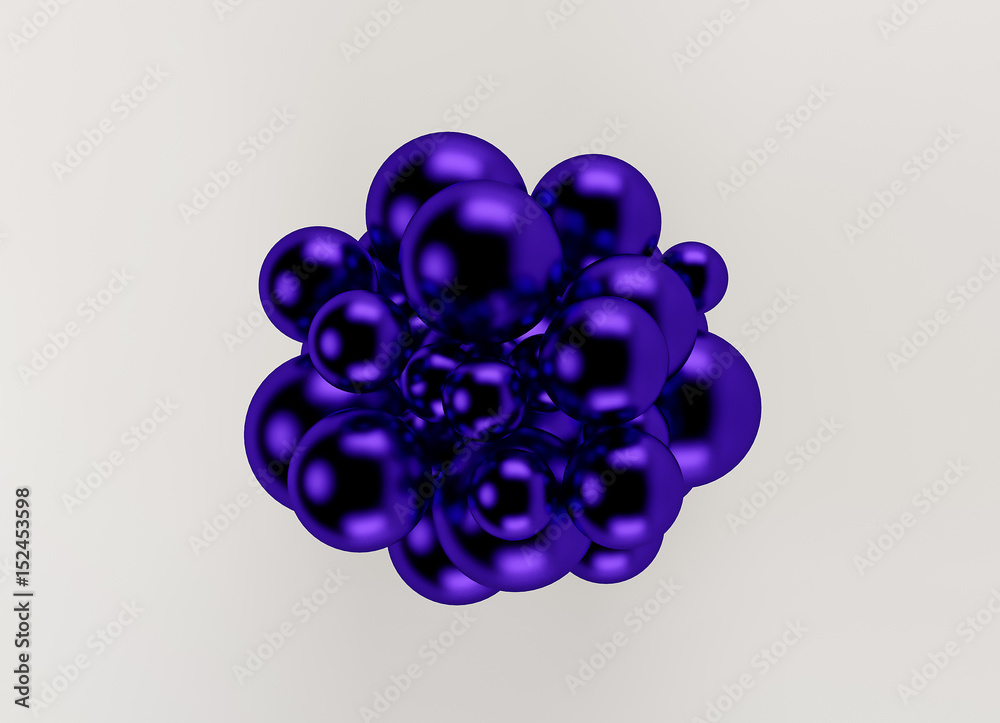 Obraz premium Błękitny abstrakcjonistyczny sfery piłki tło dla twój projekta. Renderowania 3d